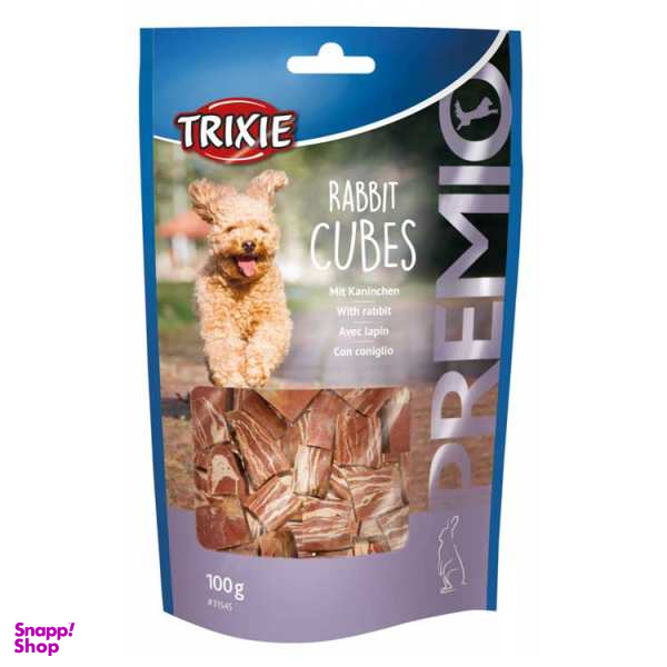 تشویقی سگ تریکسی مدل Pabbit Cubes وزن 100 گرم