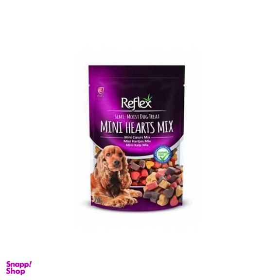 غذای تشویقی سگ رفلکس مدل Mini Hearts Mix وزن 150 گرم