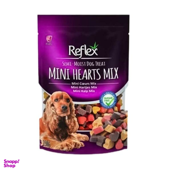 غذای تشویقی سگ رفلکس مدل Mini Hearts Mix وزن 150 گرم