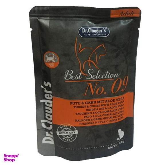 غذای پوچ گربه دکتر کلادرز مدل Best Selection Adult No.9 وزن 85 گرم
