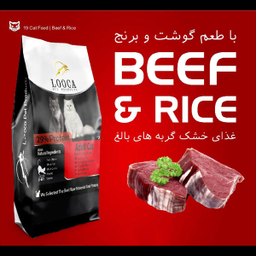 غذای خشک گربه لوکا مدل Beef And Rice وزن 2 کیلوگرم