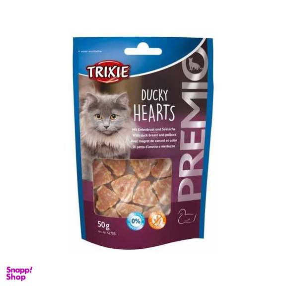 غذای تشویقی گربه تریکسی مدل Ducky Hearts وزن 50 گرم