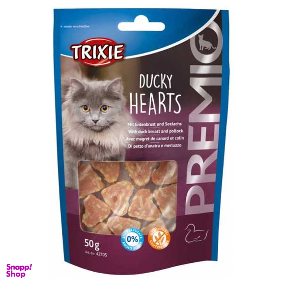 غذای تشویقی گربه تریکسی مدل Ducky Hearts وزن 50 گرم