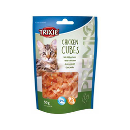 غذای تشویقی گربه تریکسی مدل Chicken Cubes وزن 50 گرم