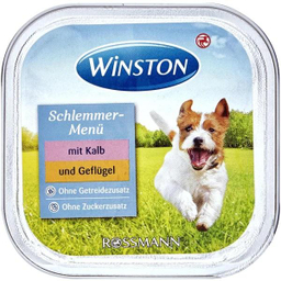 کنسرو غذای سگ وینستون (Winston) مدل گوشت گوساله و مرغ وزن 150 گرم