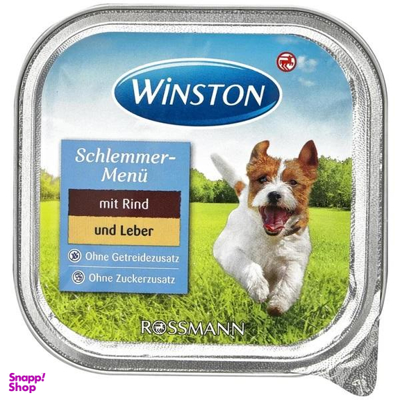 کنسرو غذای سگ وینستون (Winston) مدل گوشت گاو و مرغ وزن 150 گرم