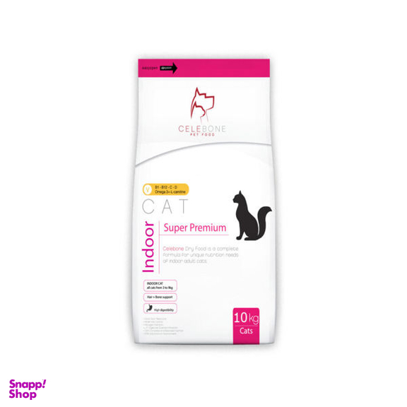 غذای خشک گربه سلبن مدل Cat Dry Food Indoor Adult وزن 10 کیلوگرم