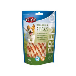 تشویقی سگ تریکسی مدل Fish Chicken Sticks وزن 80 گرم