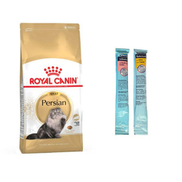 غذا خشک گربه رویال کنین مدل Persian Adult وزن 2 کیلوگرم به همراه بستنی گربه