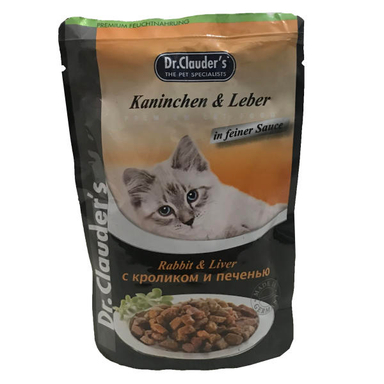 غذای پوچ گربه دکتر کلادرز مدل Rabbit&liver وزن 100 گرم