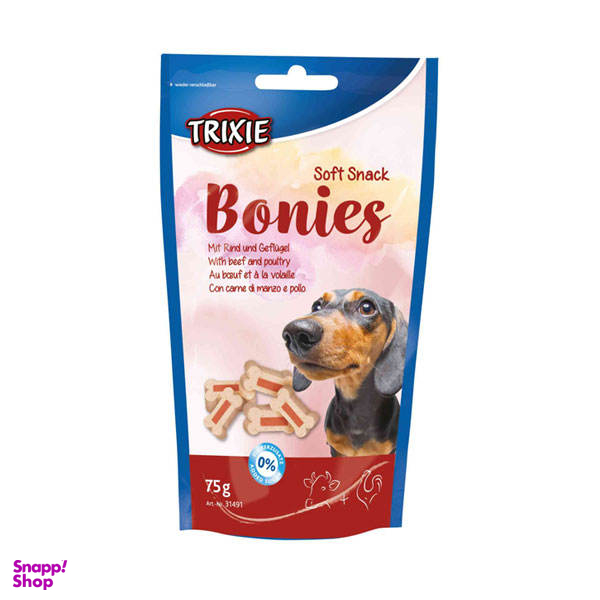 تشویقی سگ تریکسی مدل Bonies وزن 75 گرم
