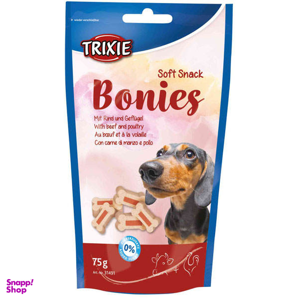 تشویقی سگ تریکسی مدل Bonies وزن 75 گرم