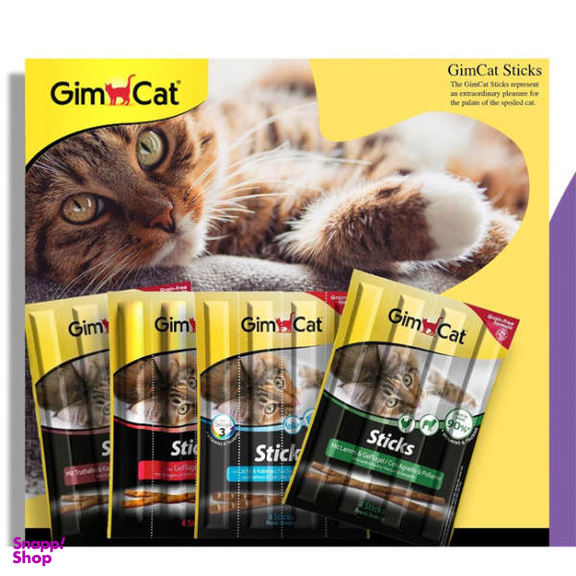 غذای تشویقی گربه جیم کت (Gim Cat) مدل مدادی بره و پرندگان وزن 25 گرم مجموعه 5 عددی