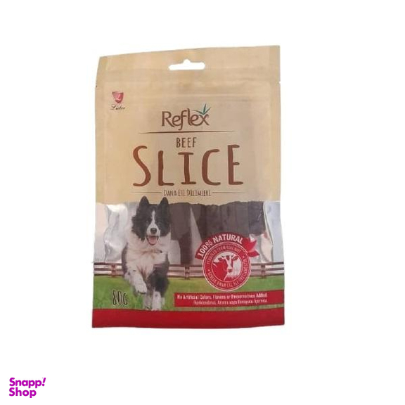 غذای تشویقی سگ رفلکس مدل Beef Slice وزن 80 گرم
