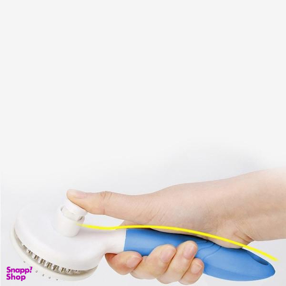 برس موی سگ و گربه مدل Self Cleaning رنگ آبی