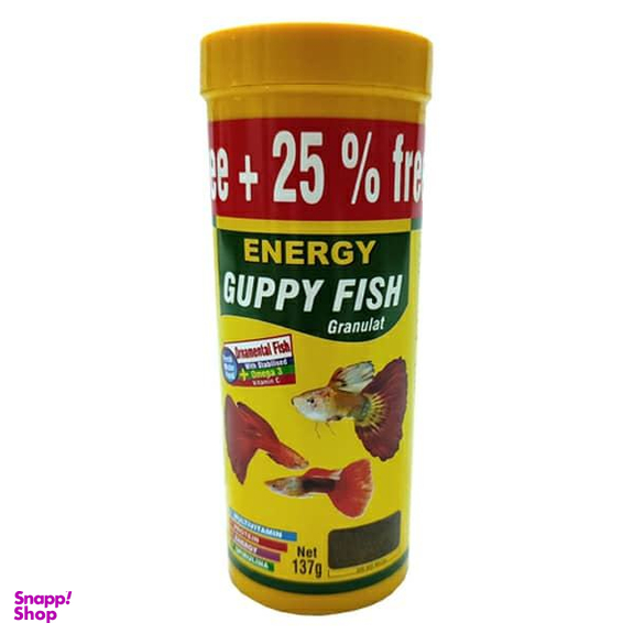 غذای ماهی انرژی مدل Guppy Fish Granulat وزن 137 گرم