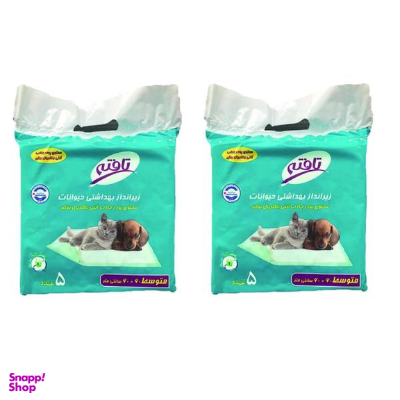 زیر انداز بهداشتی حیوانات خانگی تافته مدل 6060 مجموعه 2 عددی