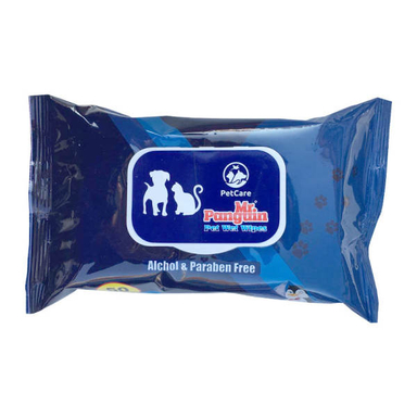 دستمال مرطوب حیوانات مستر پنگوین (Mr Panguin) مدل Wet Wipes بسته 50 عددی