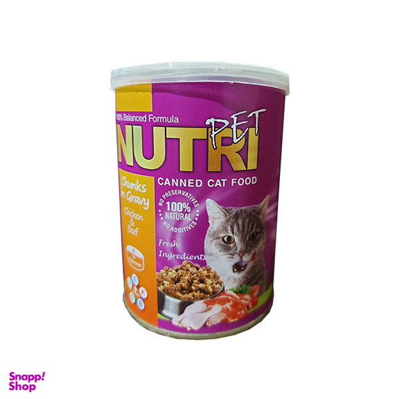 کنسرو غذای گربه نوتری پت (Nutri Pet) مدل مرغ و گوشت وزن 425 گرم