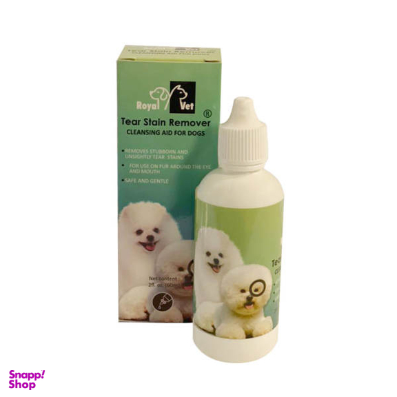 قطره پاک کننده دور چشم سگ رویال وت مدل Tear Stin Remover حجم 60 میلی لیتر