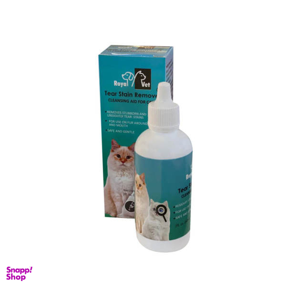 قطره پاک کننده دور چشم گربه رویال وت مدل Tear Stin Remover حجم 60 میلی لیتر