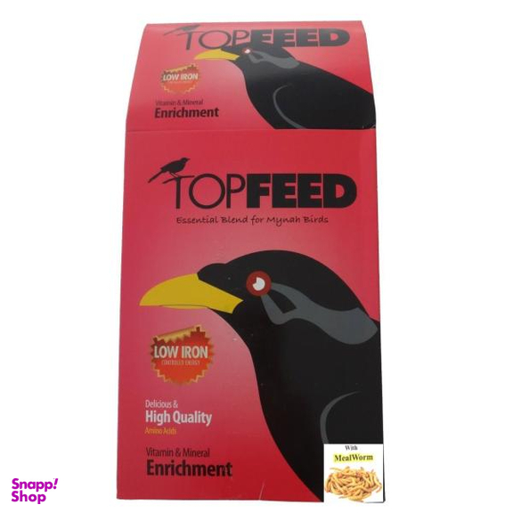 غذای خشک مرغ مینا تاپ فید (Top Feed) مدل Meal Worm وزن 1 کیلوگرم
