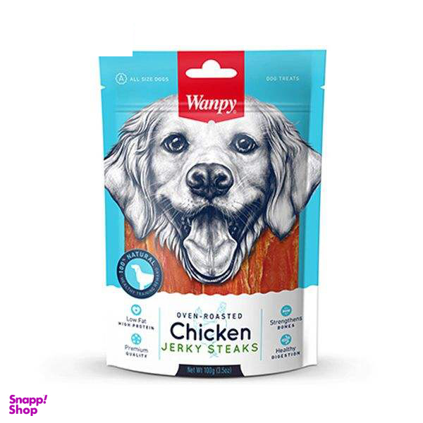 غذای تشویقی سگ ونپی مدل 2 Chicken Jerky Steaks وزن 100 گرم