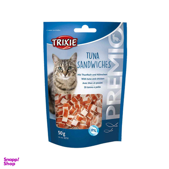 غذای تشویقی گربه تریکسی مدل Tuna Sandwiches وزن 50 گرم