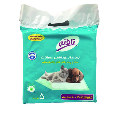 زیر انداز بهداشتی حیوانات خانگی تافته (Tafteh) مدل 6060 بسته 5 عددی