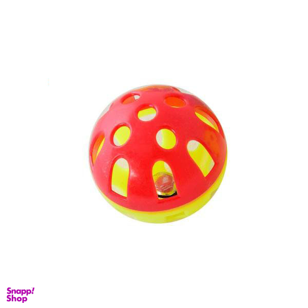 اسباب بازی گربه و سگ توپ زنگوله دار مدل Plastic Bell Balls بسته 6 عددی