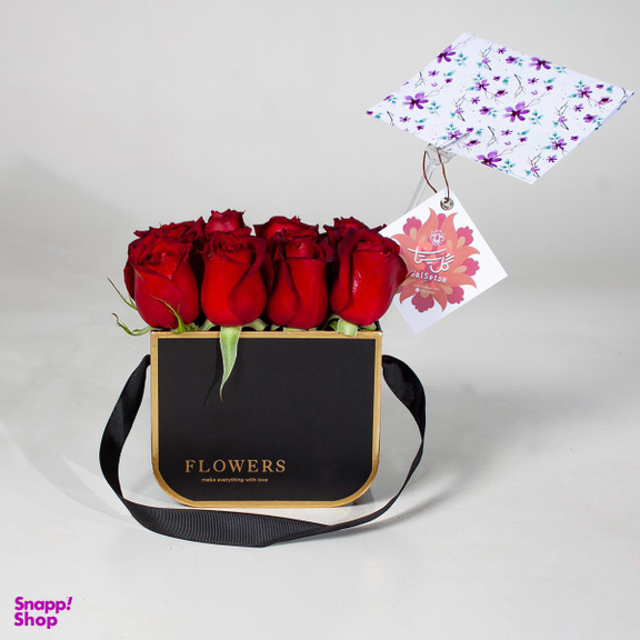 باکس گل رز قرمز (رویال مشکی بزرگ)