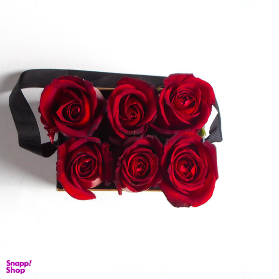 باکس گل رز قرمز (رویال مشکی کوچک)