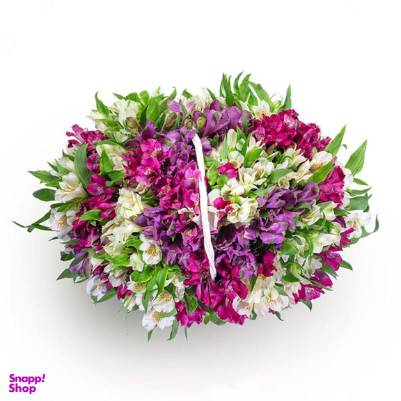 سبد گل آلسترومریا رنگارنگ (بزرگ)