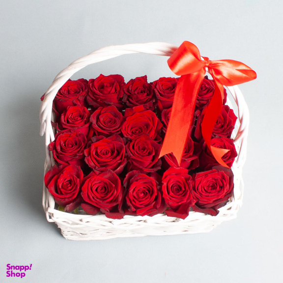 سبد گل رز هلندی 20 عددی