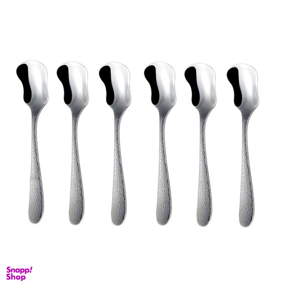 قاشق بستنی خوری ناب استیل مدل واریان بسته 6 عددی
