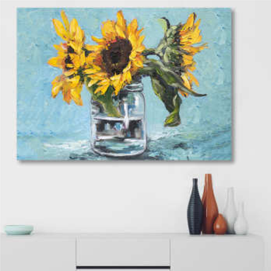 تابلوشاسی استاربوی گالری (StarBoy Gallery) طرح گل آفتابگردان مدل Amazing 214