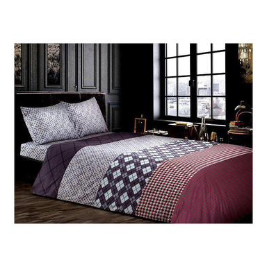 ست لحاف 4 تکه رزین تاژ (Rezin Taj) مدل رانفورس پازل دو نفره سایز 49x22x68 سانتی‌ متر