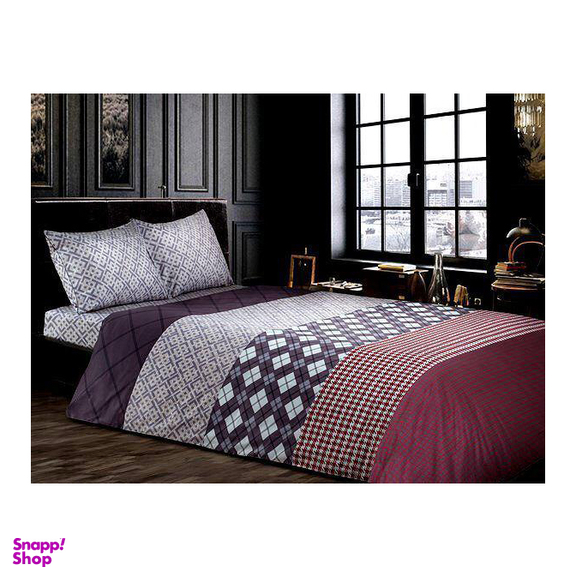 ست لحاف 4 تکه رزین تاژ (Rezin Taj) مدل رانفورس پازل دو نفره سایز 49x22x68 سانتی‌ متر