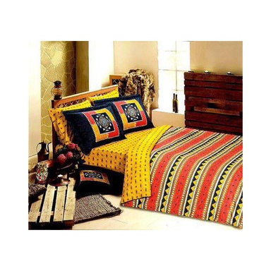 ست لحاف 4 تکه رزین تاژ (Rezin Taj) مدل رانفورس گبه دو نفره سایز 49x22x68 سانتی‌ متر