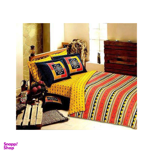 ست لحاف 4 تکه رزین تاژ (Rezin Taj) مدل رانفورس گبه دو نفره سایز 49x22x68 سانتی‌ متر