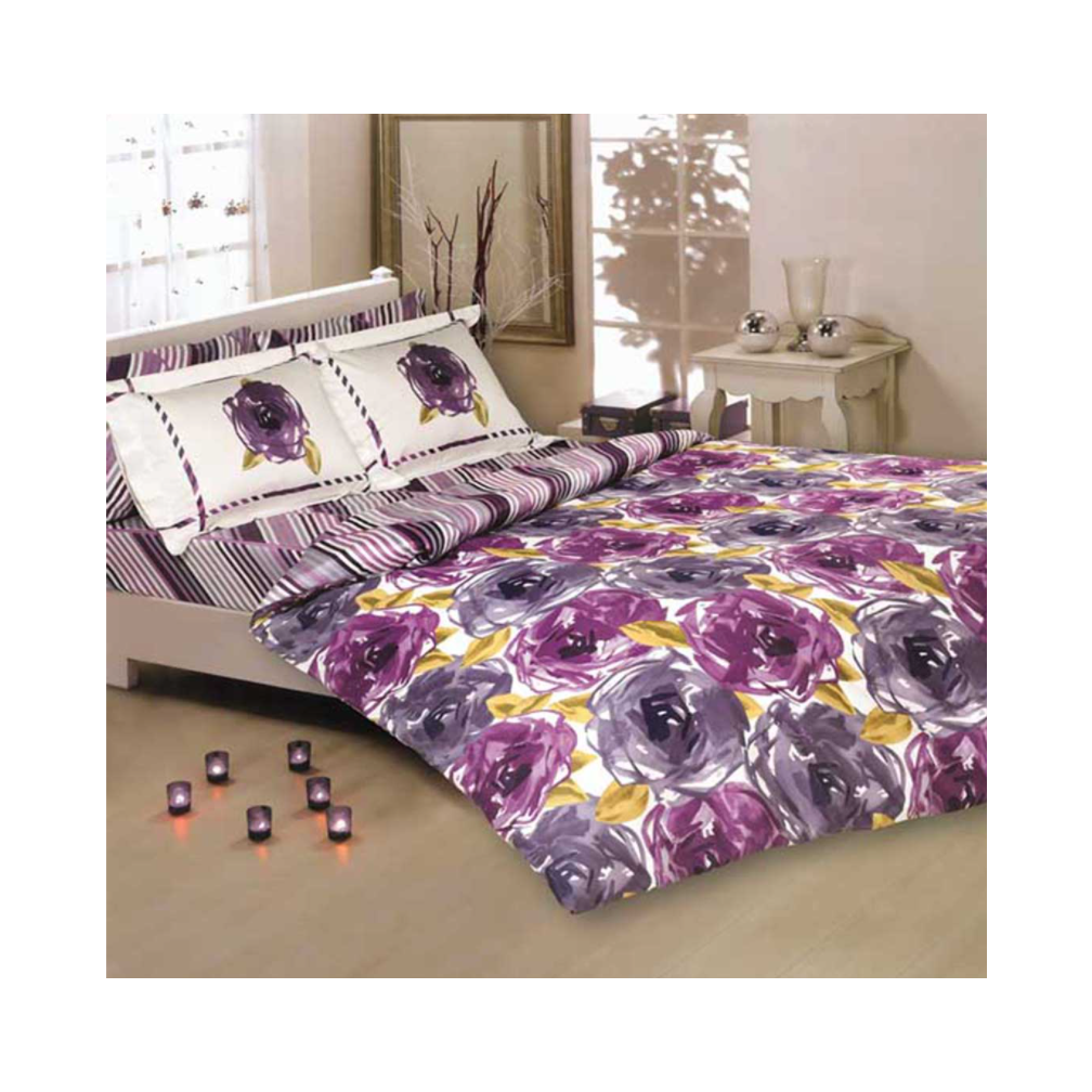 ست لحاف 4 تکه رزین تاژ (Rezin Taj) مدل آدرینا دو نفره سایز 49x22x68 سانتی‌ متر
