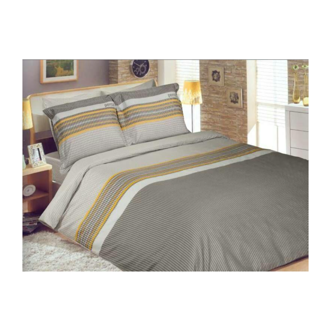 ست لحاف 4 تکه رزین تاژ (Rezin Taj) مدل دیاموند دو نفره سایز 49x22x68 سانتی‌ متر
