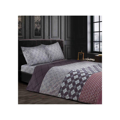 ست لحاف 3 تکه رزین تاژ (Rezin Taj) مدل رانفورس پازل یک نفره سایز 47x19x60 سانتی‌ متر