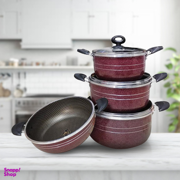 سرویس پخت و پز 7 پارچه هلنا (Helena) طرح لانه زنبوری