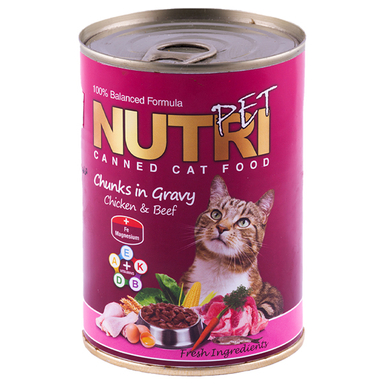 کنسرو چانک مرغ و ماهی مخصوص گربه نوتری پت (Nutripet) وزن 425 گرم