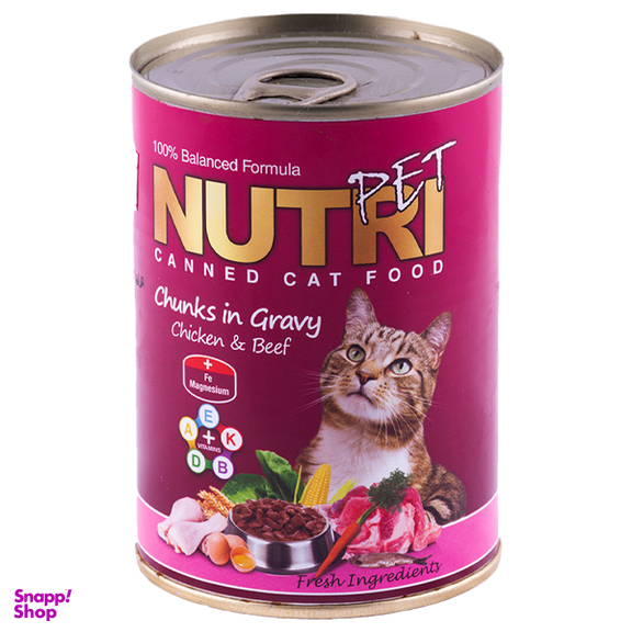 کنسرو چانک مرغ و ماهی مخصوص گربه نوتری پت (Nutripet) وزن 425 گرم