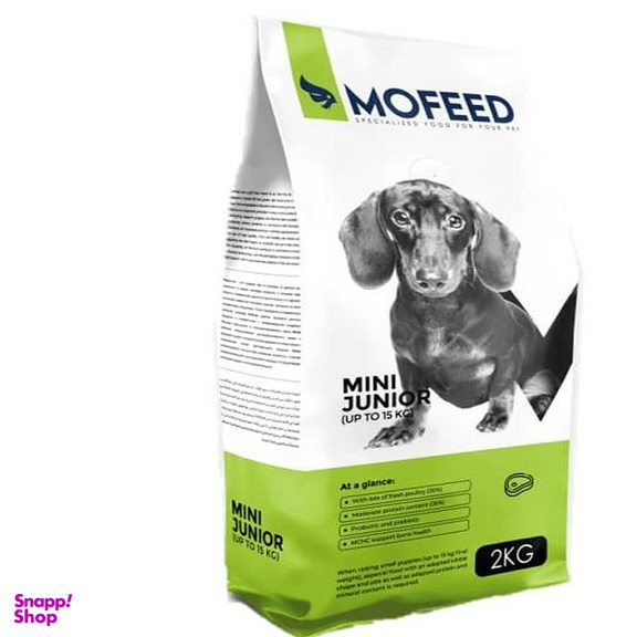 غذای خشک سگ مفید (Mofeed) مدل Mini Junior BM وزن 2 کیلوگرم