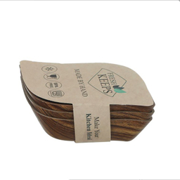 کاسه فرش کیپس (Fresh Keeps) طرح چوب مدل گلبرگ بسته 3 عددی