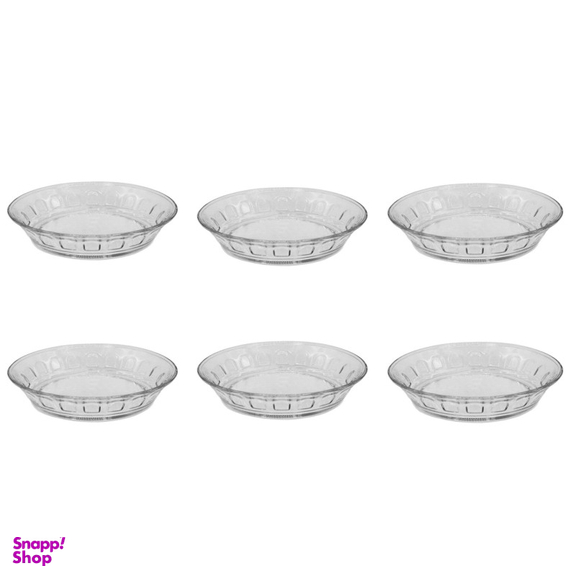 بشقاب خورش خوری شیشه و بلور اصفهان (Esfahan Glass) مدل گلایل بسته 6 عددی