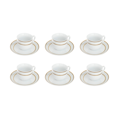 ست فنجان و نعلبکی 12 پارچه شرکت صنایع چینی تقدیس (Taghdis Porcelain Co) مدل K16